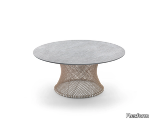 OASIS - Round stainless steel and PVC garden table _ Flexform