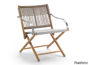 LAUREN - Garden iroko easy chair _ Flexform