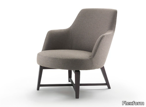 HERA - Fabric easy chair with armrests with removable cover _ Flexform