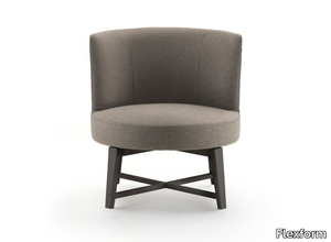 HERA - Fabric easy chair with armrests with removable cover _ Flexform