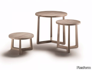 JIFF - Round solid wood coffee table _ Flexform