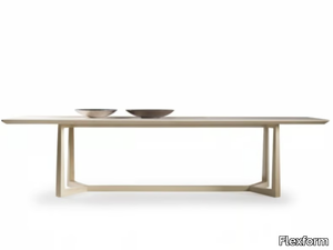 JIFF - Rectangular solid wood table _ Flexform