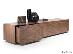 PIUMA - Walnut sideboard with drawers _ Flexform