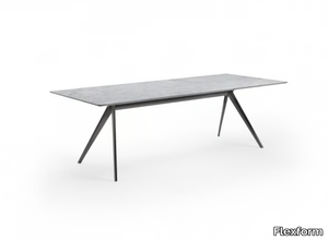 ZEFIRO OUTDOOR - Rectangular stone table _ Flexform