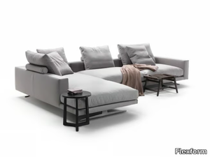 CAMPIELLO - Corner fabric sofa with chaise longue _ Flexform