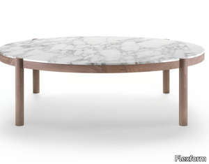 GUSTAV - Round marble coffee table _ Flexform