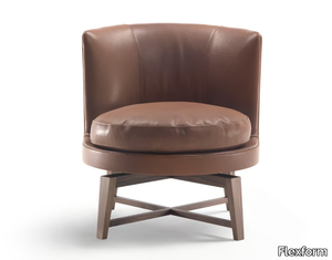 FEEL GOOD - FEEL GOOD SOFT - Leather easy chair _ Flexform