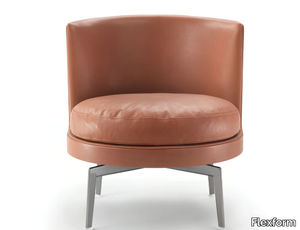 FEEL GOOD - FEEL GOOD SOFT - Leather easy chair _ Flexform