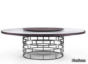 CROWN - Round table with Lazy Susan _ Flexform