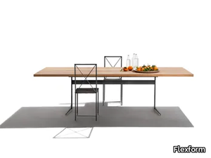 FLY - Rectangular iroko table _ Flexform