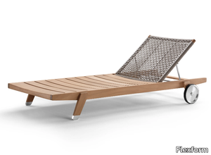 HORA SEXTA - Iroko sun lounger with castors _ Flexform