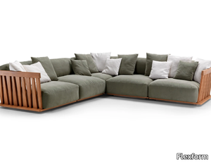 ZANTE OUTDOOR - Sectional fabric garden sofa with removable cover _ Flexform