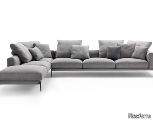 ROMEO - Sectional fabric sofa with removable cover _ Flexform