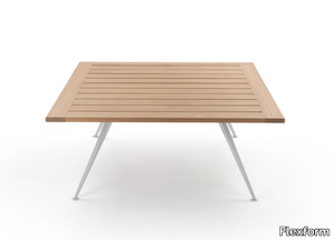 ZEFIRO OUTDOOR - Square iroko garden table _ Flexform