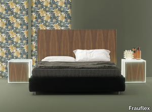 VIRNA - Wooden storage bed with high headboard _ Frauflex