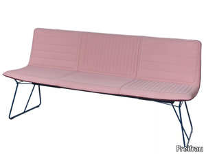 AMELIE - Fabric bench with back _ Freifrau