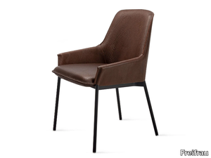 GRACE ARMCHAIR LOW - Upholstered leather chair with armrests _ Freifrau