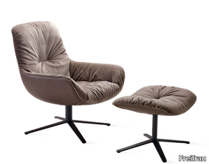 LEYA LOUNGE CHAIR - Fabric armchair with 4-spoke base _ Freifrau