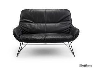 LEYA LOUNGE COUCH - Leather small sofa _ Freifrau