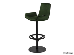 AMELIE BAR ARMCHAIR LOW - Swivel fabric barstool with armrests _ Freifrau