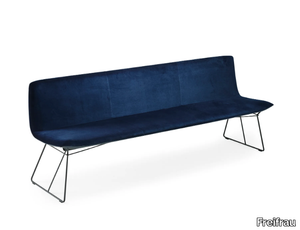 AMELIE BENCH - Fabric bench with back _ Freifrau