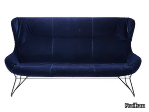 LEYA WINGBACK COUCH - 3 seater fabric sofa _ Freifrau