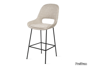 THEIA COUNTER ARMCHAIR LOW - High upholstered fabric stool with armrests _ Freifrau