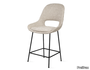 THEIA KITCHEN ARMCHAIR LOW - Upholstered fabric kitchen stool with armrests _ Freifrau