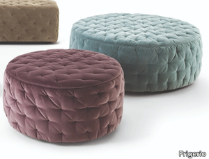 MILLER - Tufted round fabric pouf _ Frigerio