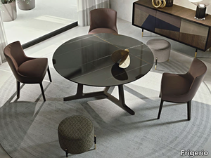 ARJA - Round porcelain stoneware table _ Frigerio