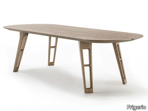 AXEL - Oval wood veneer table _ Frigerio