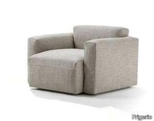 COOPER JUNIOR - Fabric armchair with removable cover with armrests _ Frigerio