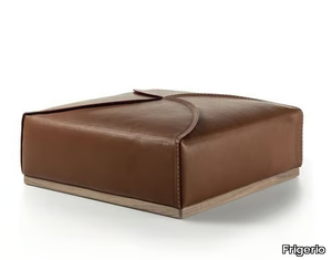 HELIX - Leather pouf _ Frigerio