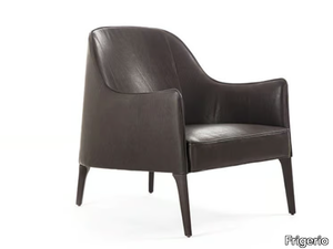 JACKIE BERGERE - Leather armchair with armrests _ Frigerio