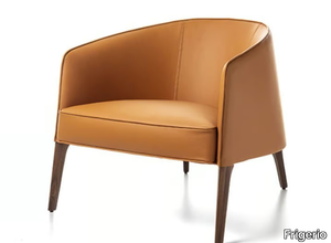 JACKIE - Leather armchair with armrests _ Frigerio