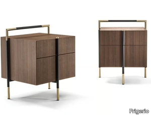 KEVIN - Wood veneer bedside table with drawers _ Frigerio