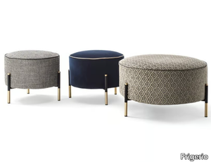 KEVIN - Upholstered round fabric pouf _ Frigerio