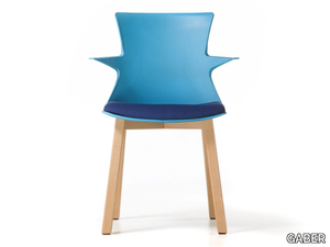 TEMA BL - Technopolymer chair with integrated cushion _ GABER