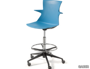 Tema HS O5R - Technopolymer stool with castors height-adjustable _ GABER