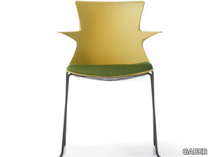 TEMA S - Sled base technopolymer chair with integrated cushion _ GABER