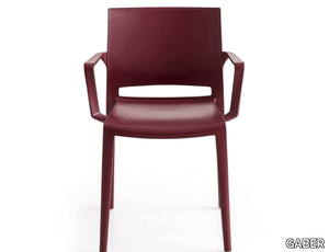 BAKHITA - Stackable chair with armrests _ GABER