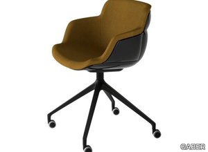 CHOPPY SLEEK UR - Upholstered chair with castors _ GABER