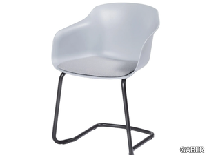 DAME CTL - Cantilever technopolymer chair with armrests _ GABER