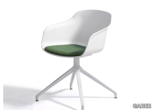 DAME U - Trestle-based technopolymer chair with armrests _ GABER