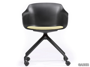 DAME UR - Trestle-based technopolymer chair with armrests _ GABER