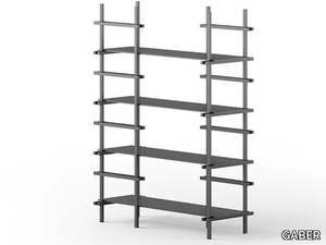 DISPLAY - Open freestanding steel bookcase _ GABER