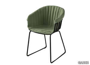 BASKET CHAIR ST - Sled base chair with armrests _ GABER