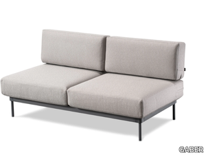 SOLAYA - 2 seater technopolymer garden sofa with removable cover _ GABER