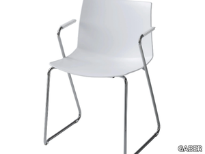 KANVAS 2 STS - Sled base technopolymer chair with armrests _ GABER