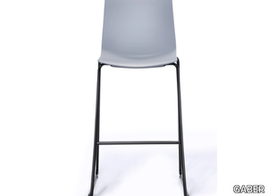 KANVAS ST 66/76 - Sled base high technopolymer garden stool _ GABER